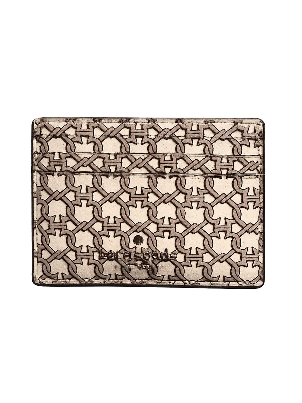 kate spade Beige & Brown Geometric Card Holder
